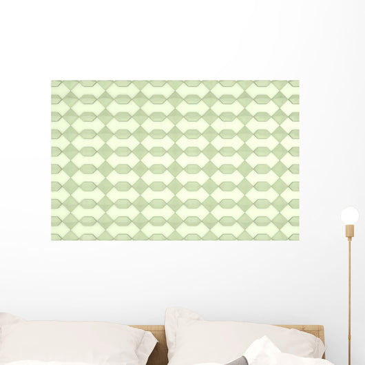 Repeating Texture Green Diamonds Wall Decal