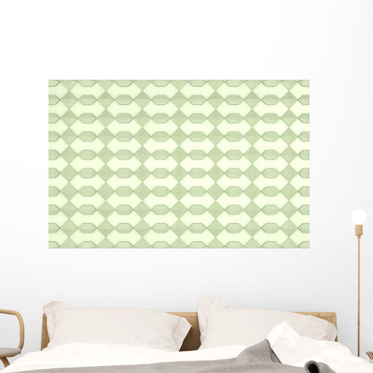 Repeating Texture Green Diamonds Wall Decal