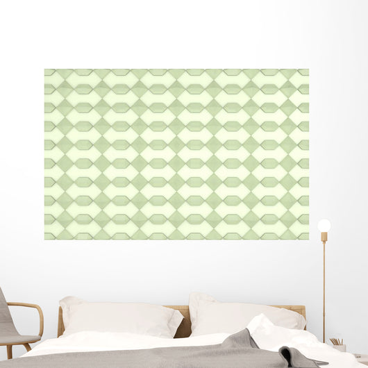 Repeating Texture Green Diamonds Wall Decal
