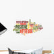 Positive Attitude Word Cloud 1 Wall Decal