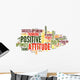 Positive Attitude Word Cloud 1 Wall Decal