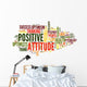 Positive Attitude Word Cloud 1 Wall Decal
