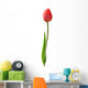 Beautiful Red Tulip White Wall Decal