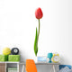 Beautiful Red Tulip White Wall Decal