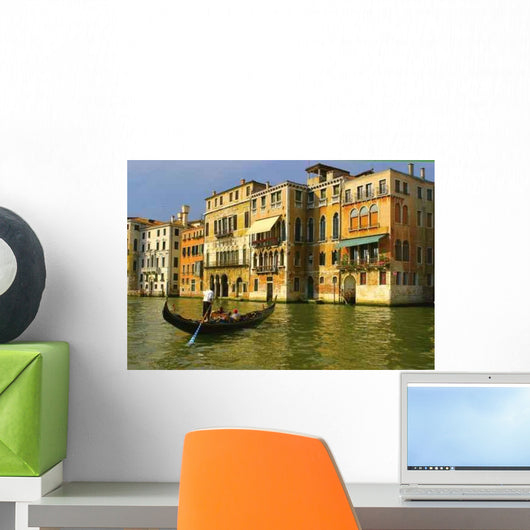 Venice Gondola in a Canal Wall Decal