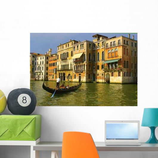 Venice Gondola in a Canal Wall Decal