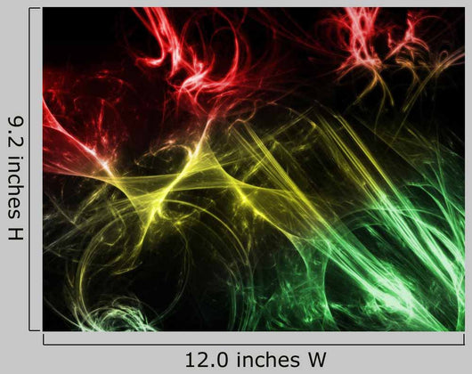 Red, Yellow, and Green Wisps Wall Decal