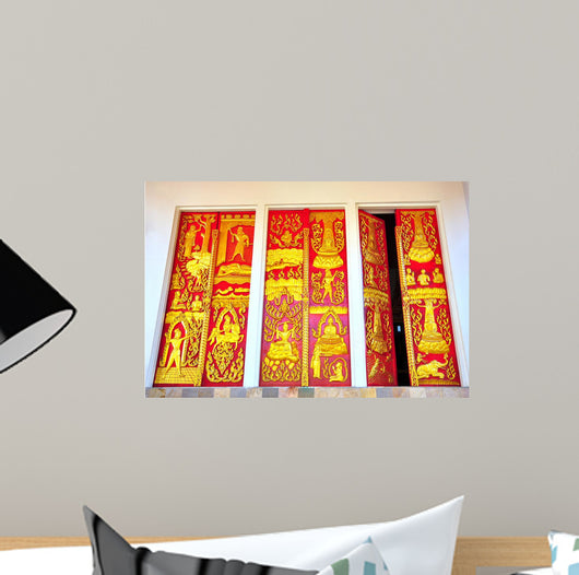 Beautiful Gate Thai Temple Wall Decal