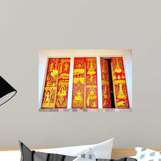Beautiful Gate Thai Temple Wall Decal