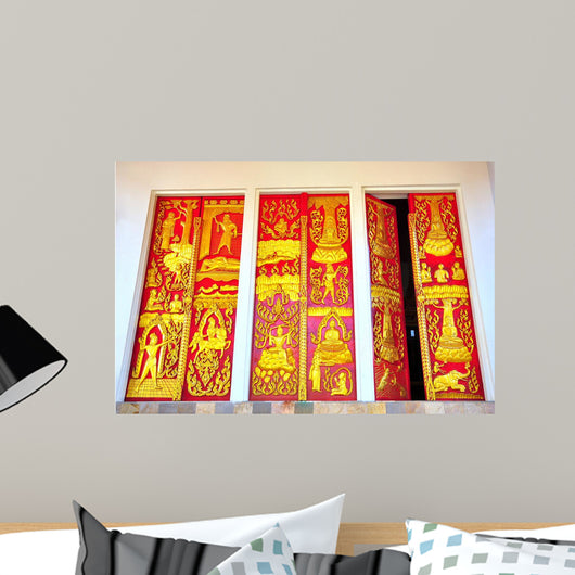 Beautiful Gate Thai Temple Wall Decal