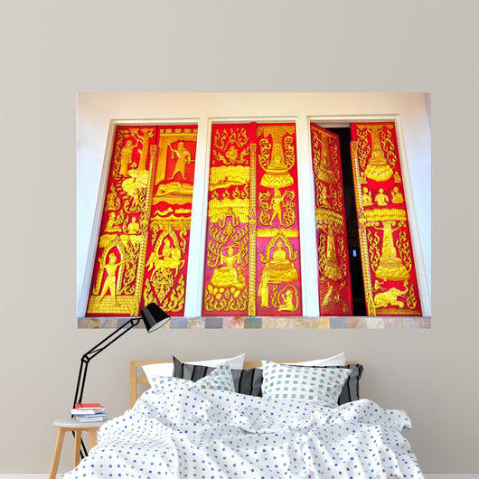 Beautiful Gate Thai Temple Wall Decal