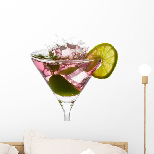 Ice Cubes Falling into Wall Decal