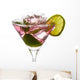 Ice Cubes Falling into Wall Decal