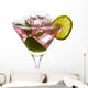 Ice Cubes Falling into Wall Decal