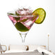 Ice Cubes Falling into Wall Decal