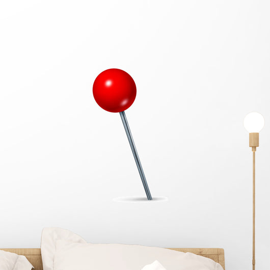 Red Pushpin Wall Decal