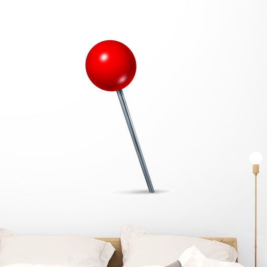 Red Pushpin Wall Decal