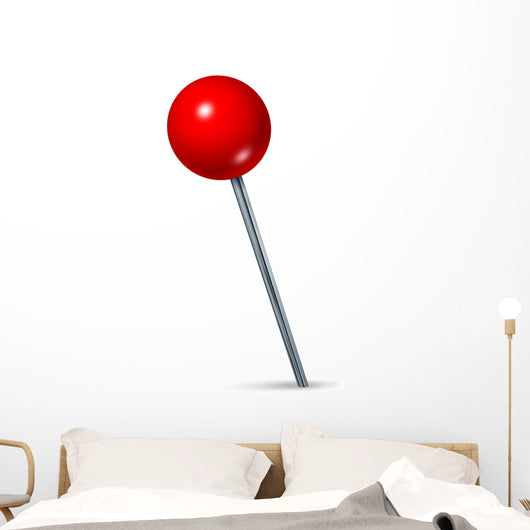 Red Pushpin Wall Decal