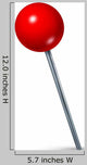 Red Pushpin Wall Decal