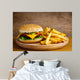 Hamburger and French Fries Wall Decal