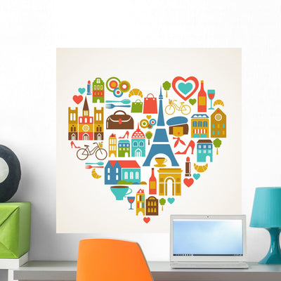 Pars Love Wall Decal shown on a wall