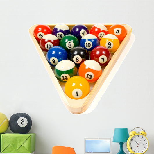 Pool Balls White Wall Decal