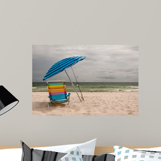 Beach Umbrella and Chair Wall Decal