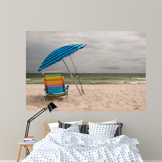 Beach Umbrella and Chair Wall Decal