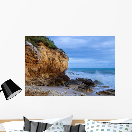 Ocean and Rocky Cliff Face Wall Decal