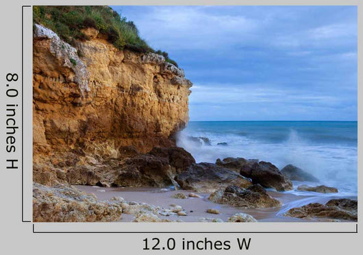 Ocean and Rocky Cliff Face Wall Decal
