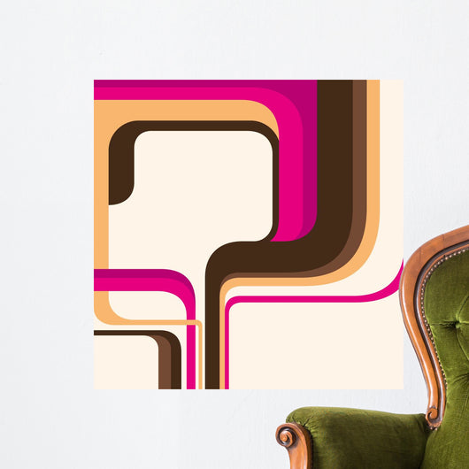 Colorful Layout with Abstract Wall Decal