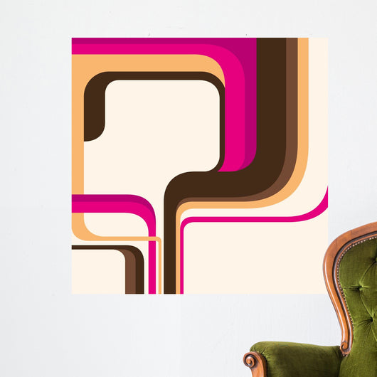 Colorful Layout with Abstract Wall Decal