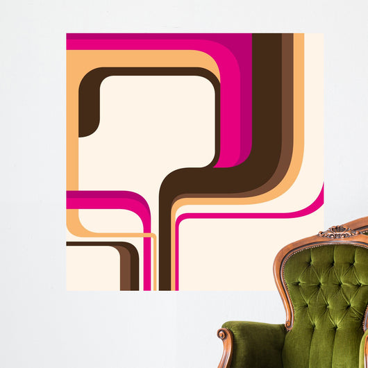 Colorful Layout with Abstract Wall Decal