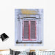 Old Window with Red Wall Decal