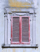 Old Window with Red Wall Decal