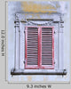 Old Window with Red Wall Decal