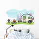 Camper Illustration Wall Decal