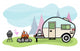 Camper Illustration Wall Decal