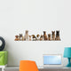 Group Dogs Sitting against Wall Decal