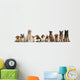 Group Dogs Sitting against Wall Decal