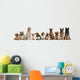 Group Dogs Sitting against Wall Decal