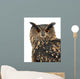 Eurasian Eagle-owl Turning Head Left Wall Decal