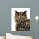 Eurasian Eagle-owl Turning Head Left Wall Decal