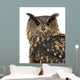Eurasian Eagle-owl Turning Head Left Wall Decal