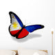 Philippines Flag Butterfly Wall Decal
