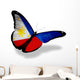 Philippines Flag Butterfly Wall Decal
