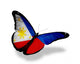 Philippines Flag Butterfly Wall Decal