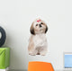 Shih Tzu Sitting against Wall Decal