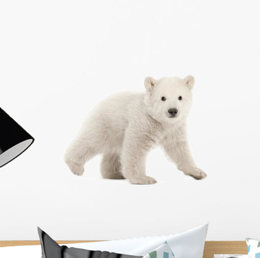 Trundling Polar Bear Cub Wall Decal