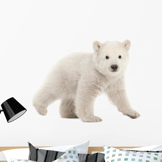 Trundling Polar Bear Cub Wall Decal